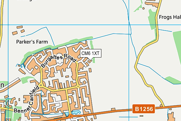 CM6 1XT map - OS VectorMap District (Ordnance Survey)