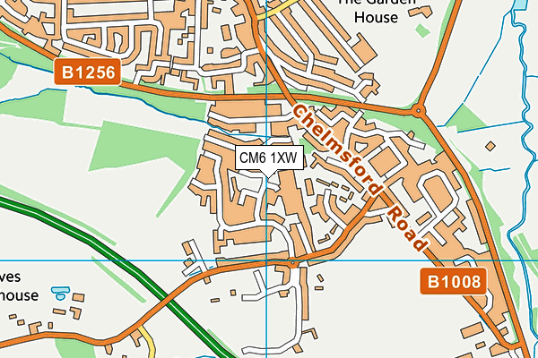 CM6 1XW map - OS VectorMap District (Ordnance Survey)