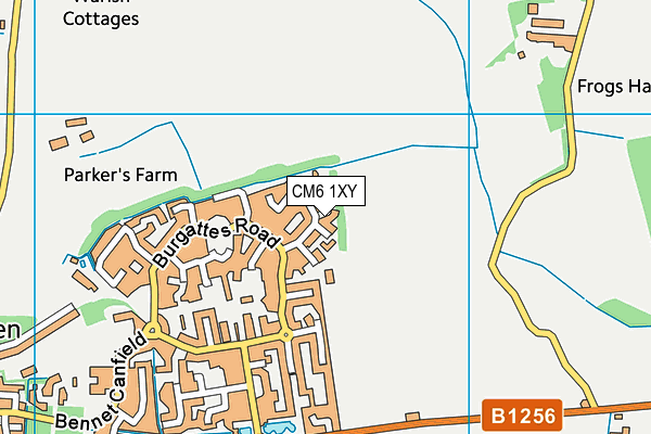 CM6 1XY map - OS VectorMap District (Ordnance Survey)