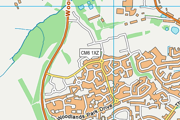 CM6 1XZ map - OS VectorMap District (Ordnance Survey)