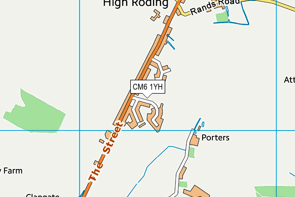 CM6 1YH map - OS VectorMap District (Ordnance Survey)