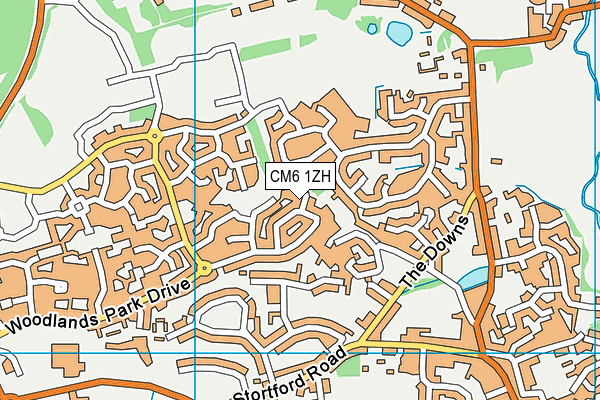CM6 1ZH map - OS VectorMap District (Ordnance Survey)