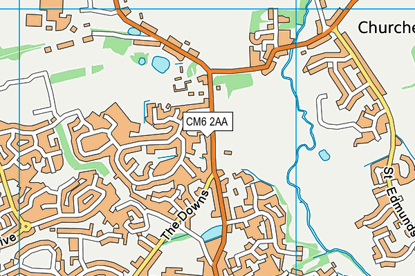 The Causeway Recreation Ground map (CM6 2AA) - OS VectorMap District (Ordnance Survey)
