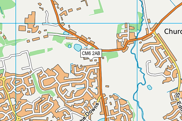 CM6 2AB map - OS VectorMap District (Ordnance Survey)