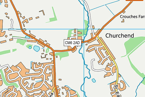 CM6 2AD map - OS VectorMap District (Ordnance Survey)