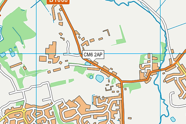 CM6 2AP map - OS VectorMap District (Ordnance Survey)