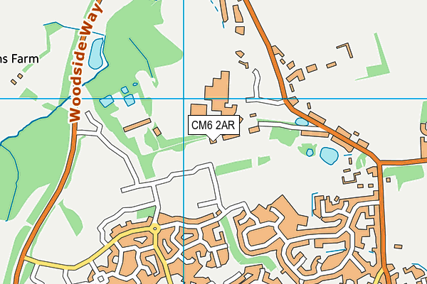 CM6 2AR map - OS VectorMap District (Ordnance Survey)