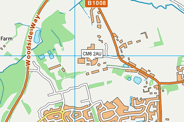 CM6 2AU map - OS VectorMap District (Ordnance Survey)