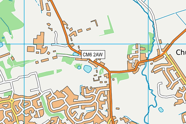 CM6 2AW map - OS VectorMap District (Ordnance Survey)