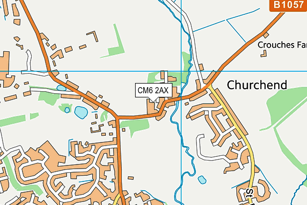 CM6 2AX map - OS VectorMap District (Ordnance Survey)