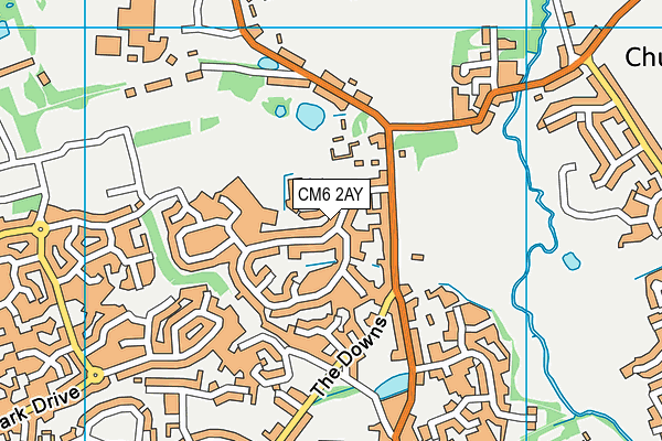 CM6 2AY map - OS VectorMap District (Ordnance Survey)