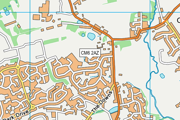 CM6 2AZ map - OS VectorMap District (Ordnance Survey)
