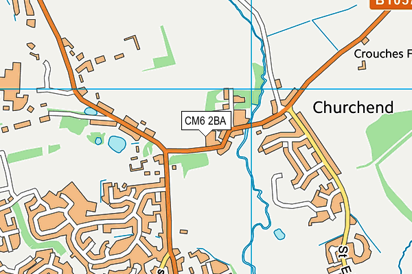 CM6 2BA map - OS VectorMap District (Ordnance Survey)