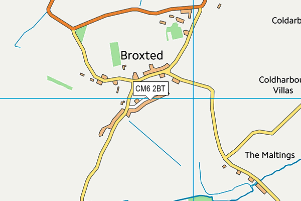CM6 2BT map - OS VectorMap District (Ordnance Survey)