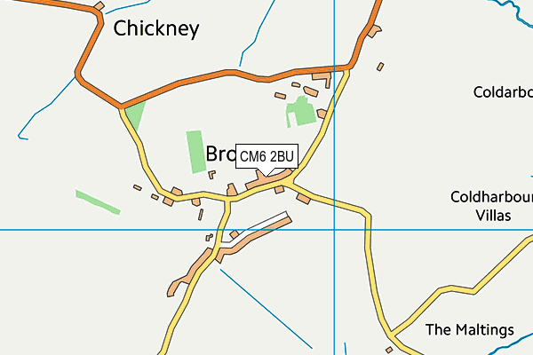 CM6 2BU map - OS VectorMap District (Ordnance Survey)