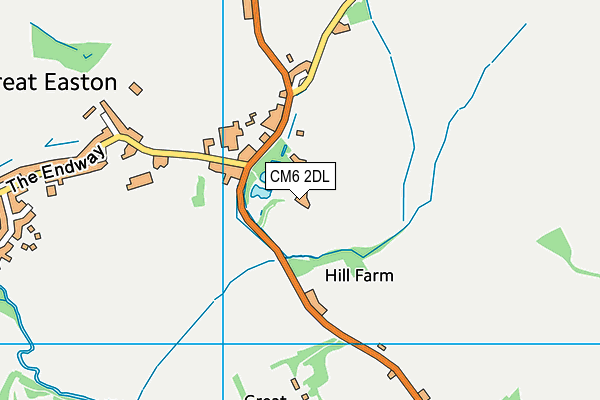 CM6 2DL map - OS VectorMap District (Ordnance Survey)