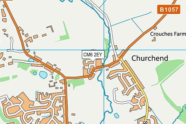 CM6 2EY map - OS VectorMap District (Ordnance Survey)