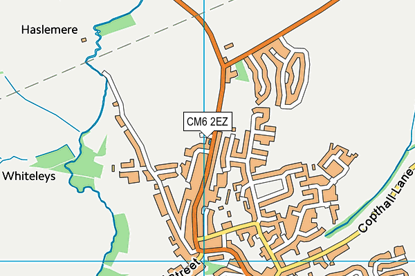 CM6 2EZ map - OS VectorMap District (Ordnance Survey)
