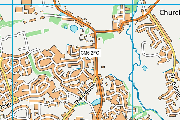 CM6 2FG map - OS VectorMap District (Ordnance Survey)