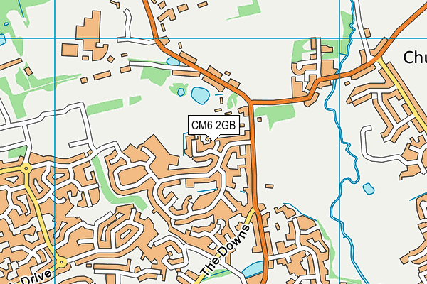 CM6 2GB map - OS VectorMap District (Ordnance Survey)