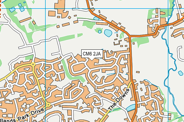 CM6 2JA map - OS VectorMap District (Ordnance Survey)