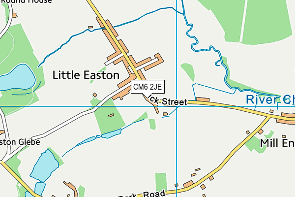 CM6 2JE map - OS VectorMap District (Ordnance Survey)