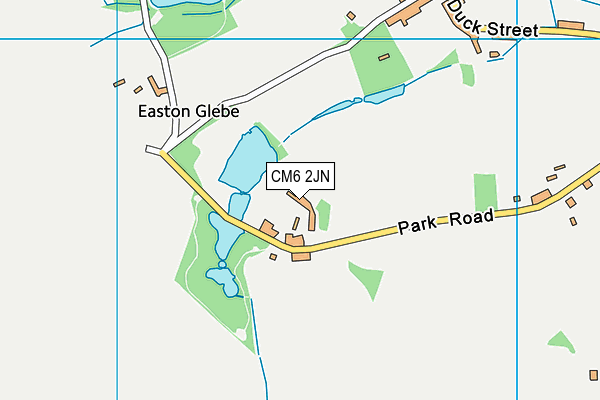 CM6 2JN map - OS VectorMap District (Ordnance Survey)