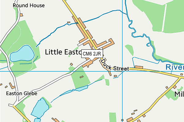 Little Easton Recreation Ground map (CM6 2JR) - OS VectorMap District (Ordnance Survey)