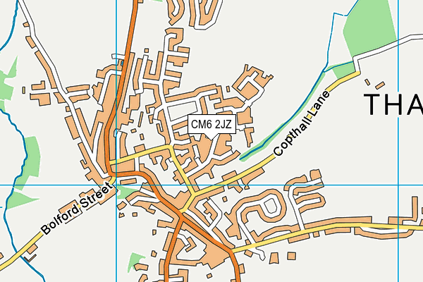 CM6 2JZ map - OS VectorMap District (Ordnance Survey)