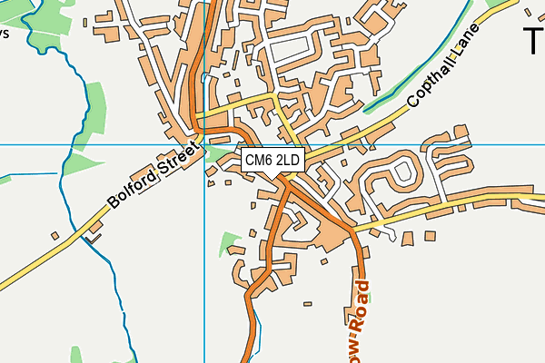 CM6 2LD map - OS VectorMap District (Ordnance Survey)