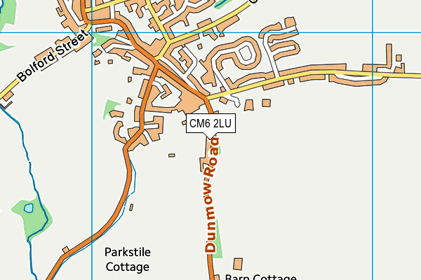 Thaxted Tennis Club map (CM6 2LU) - OS VectorMap District (Ordnance Survey)