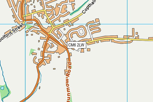 Thaxted Primary School map (CM6 2LW) - OS VectorMap District (Ordnance Survey)
