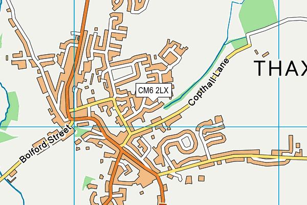 CM6 2LX map - OS VectorMap District (Ordnance Survey)