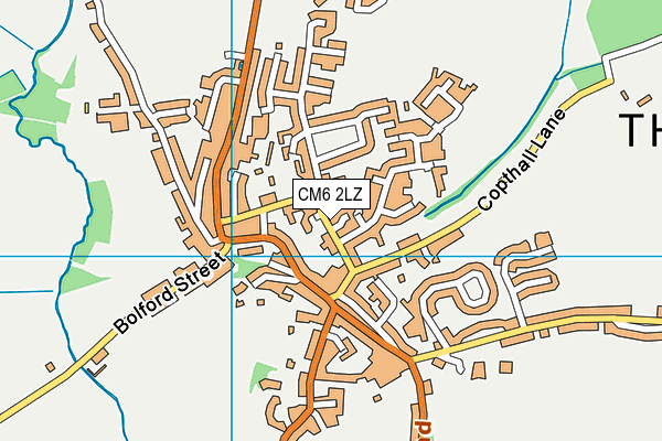 CM6 2LZ map - OS VectorMap District (Ordnance Survey)