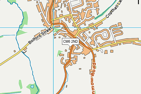 CM6 2ND map - OS VectorMap District (Ordnance Survey)