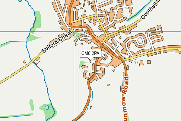 CM6 2PA map - OS VectorMap District (Ordnance Survey)
