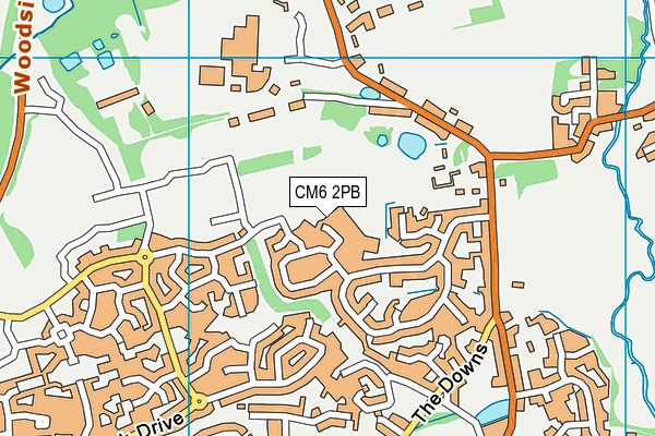 CM6 2PB map - OS VectorMap District (Ordnance Survey)