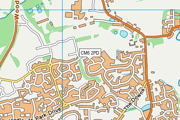 CM6 2PD map - OS VectorMap District (Ordnance Survey)