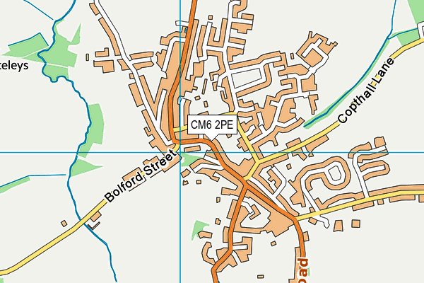 CM6 2PE map - OS VectorMap District (Ordnance Survey)