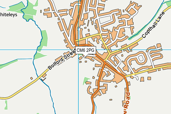 CM6 2PG map - OS VectorMap District (Ordnance Survey)