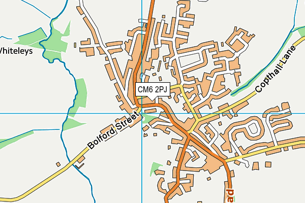 CM6 2PJ map - OS VectorMap District (Ordnance Survey)