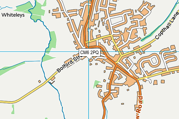 CM6 2PQ map - OS VectorMap District (Ordnance Survey)