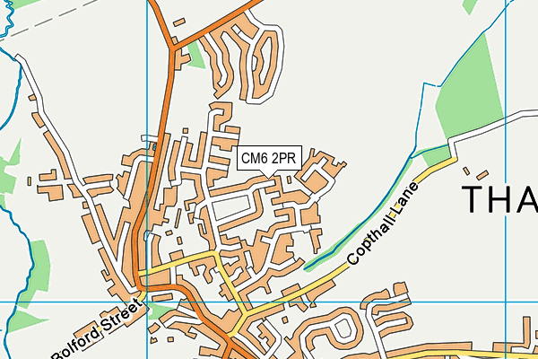 CM6 2PR map - OS VectorMap District (Ordnance Survey)