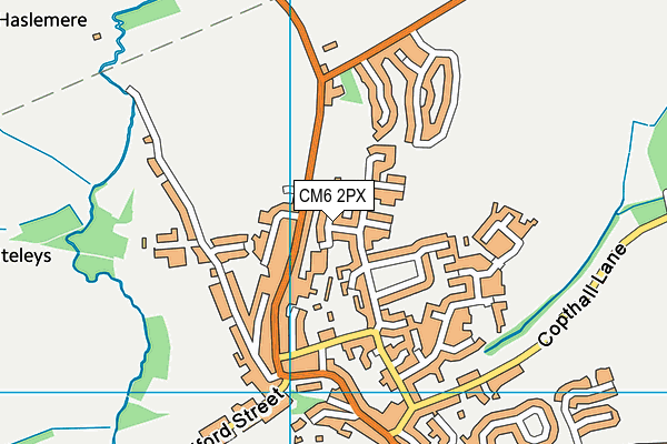 CM6 2PX map - OS VectorMap District (Ordnance Survey)