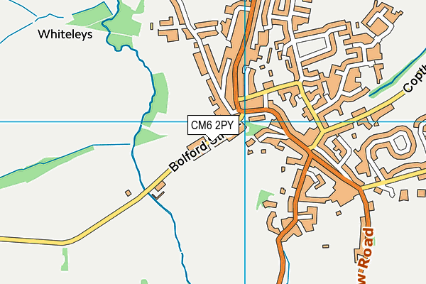 CM6 2PY map - OS VectorMap District (Ordnance Survey)