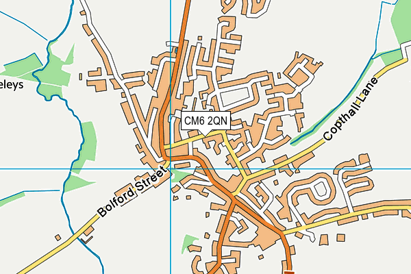 CM6 2QN map - OS VectorMap District (Ordnance Survey)