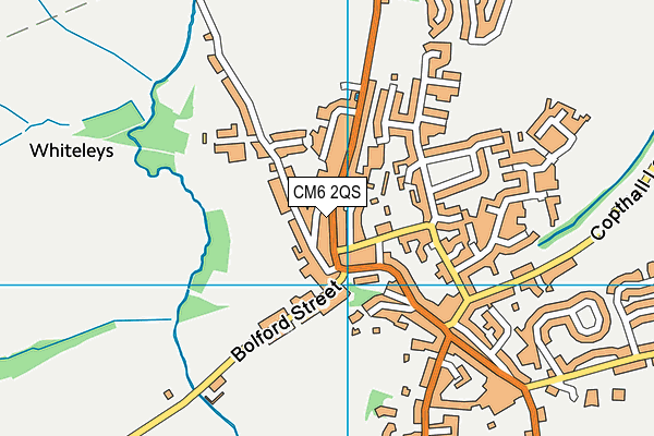 CM6 2QS map - OS VectorMap District (Ordnance Survey)
