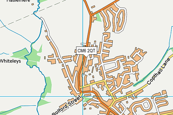 Thaxted Recreation Ground map (CM6 2QT) - OS VectorMap District (Ordnance Survey)