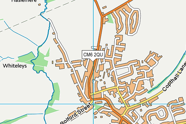 CM6 2QU map - OS VectorMap District (Ordnance Survey)