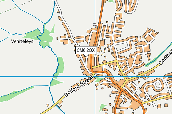 CM6 2QX map - OS VectorMap District (Ordnance Survey)